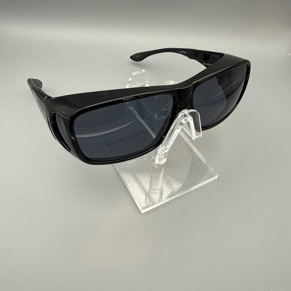 Authentic Polar Eyes  Unisex Fits Over Sunglasses Black Frames Polarized Lense